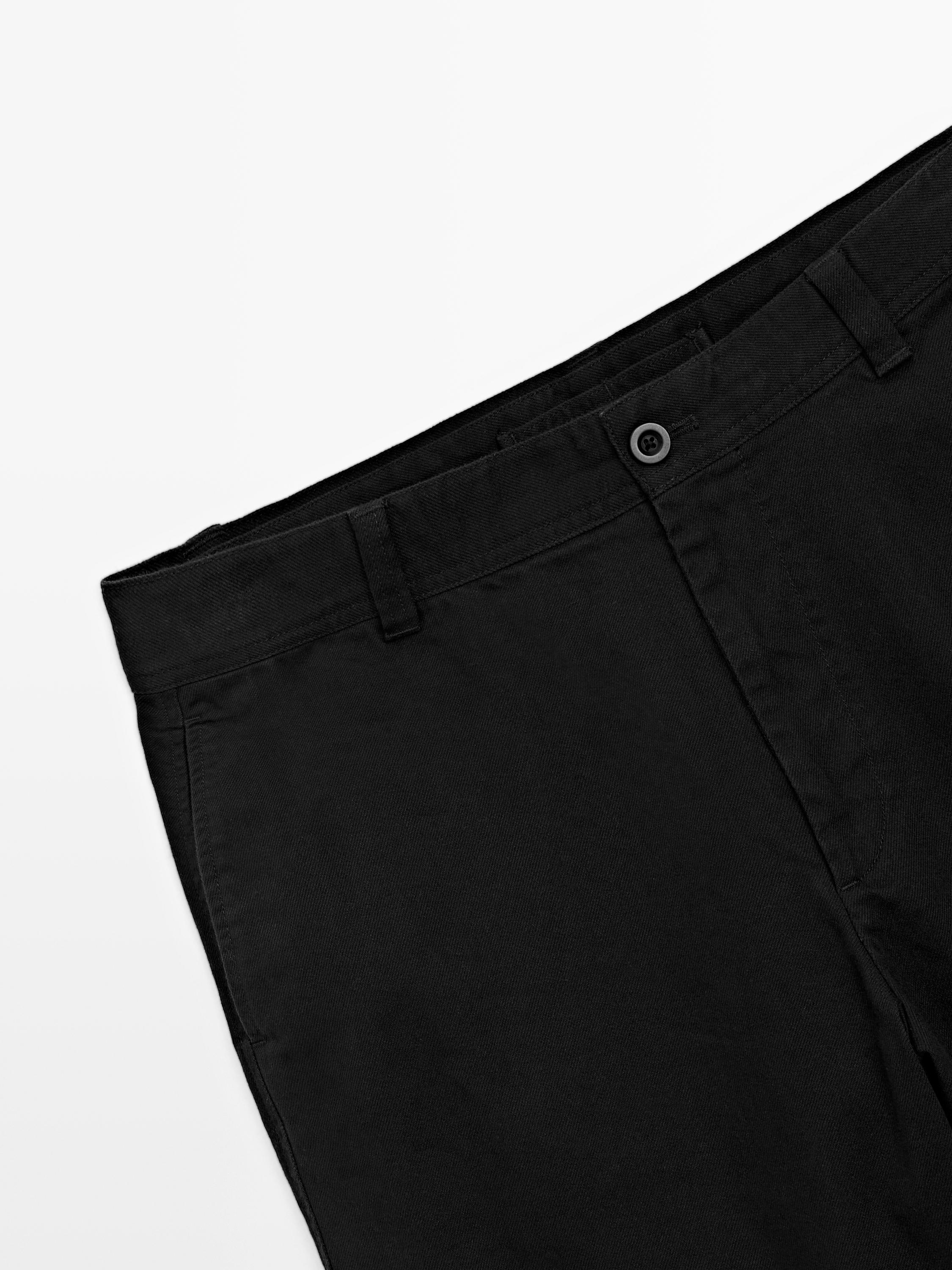 100% cotton wide-leg trousers